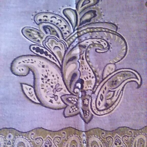 Pashmina Silk Scarf Wrap Lavender/Golden Tan 29" x 67" Elegant New  PS3. - Picture 4 of 5